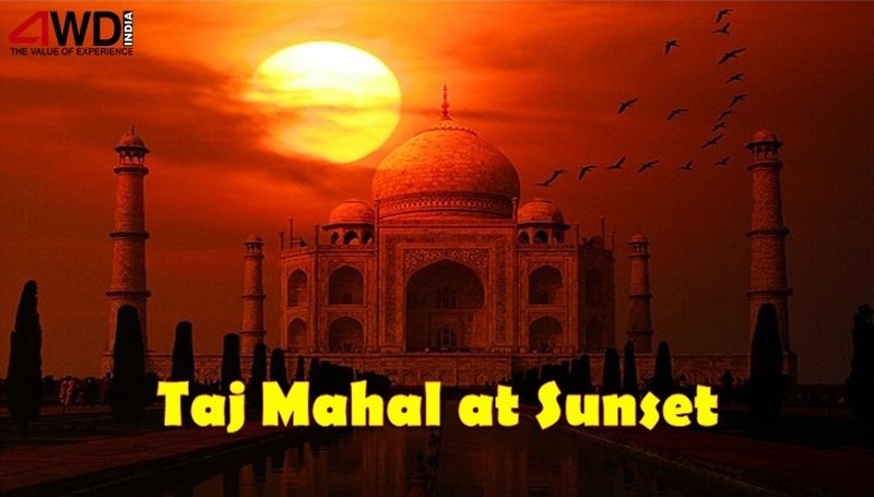 Visit the Taj Mahal at Sunset